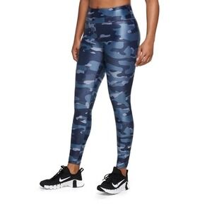 NIKE Dri-Fit Camo Tights DD4559-437 Blue Camo Women's Size Small‎ MSRP $70